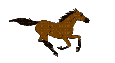 aze cheval marron Brown - Zdarma animovaný GIF