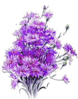 soave deco laventer flowers branch  purple - 無料png