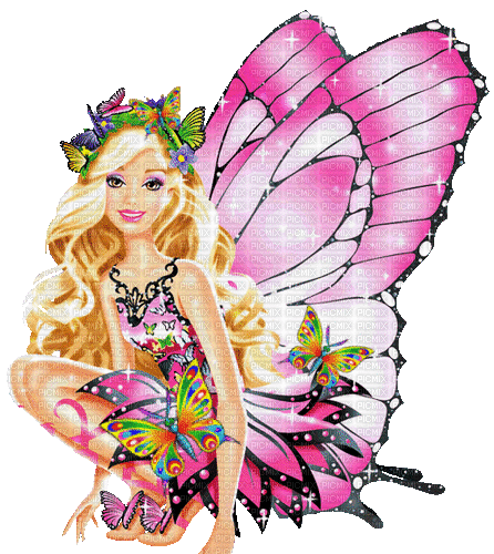 MMarcia gif Barbie butterfly - Free animated GIF