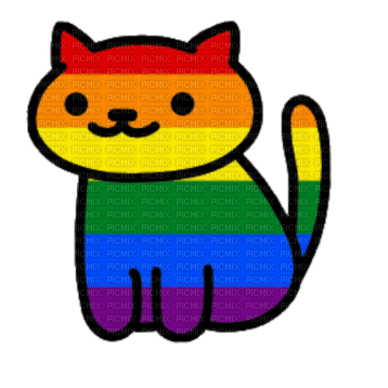 Rainbow cat - PNG gratuit