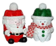 Babbo Natale e pupazzo di neve - ücretsiz png