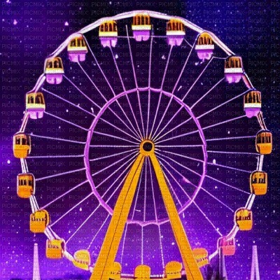 Purple Ferris Wheel - Free PNG