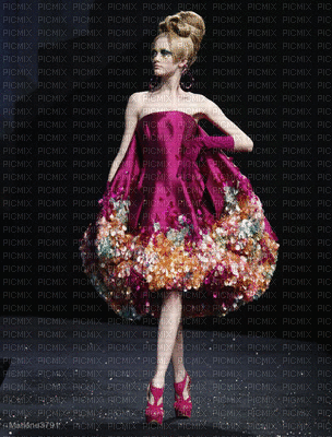 image encre femme mode charme danseur dansant animé effet scintillant brille edited by me - GIF เคลื่อนไหวฟรี
