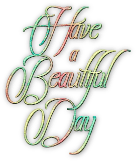soave text have a beautiful day pink green yellow - ingyenes png