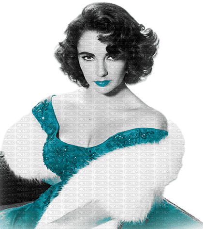 soave Elizabeth Taylor woman vintage black white - 無料png