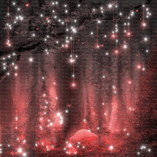 Y.A.M._Fantasy Landscape background red - Bezmaksas animēts GIF