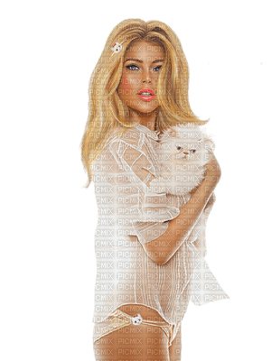 Kaz_Creations Woman Femme Colours Cat Kitten Colour-Girls - ücretsiz png