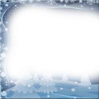 kikkapink blue frame winter christmas - png gratis