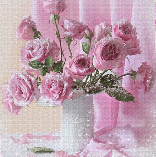 Rose Bouquet Background - Darmowy animowany GIF