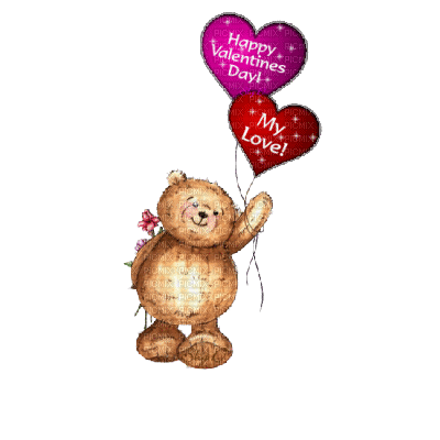 valentines day bear - Bezmaksas animēts GIF