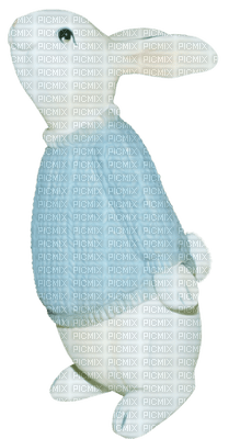 Kaz_Creations Deco Easter Bunny Rabbit Blue White - PNG gratuit