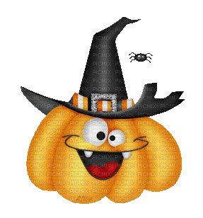 halloween-ani-pumpkin-spider-spindel-pumpa - 免费动画 GIF