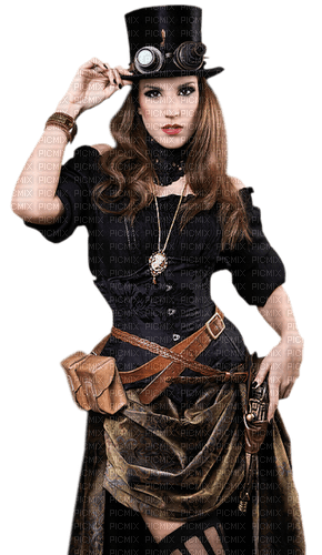 Lady Woman Femme Fille Steampunk JitterBugGirl - png gratuito