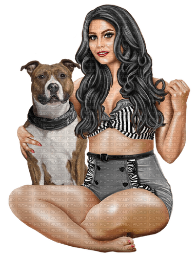 Woman, Summer, bikini, dog. Leila - 免费PNG