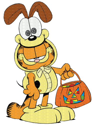 Garfield Halloween - GIF animado grátis