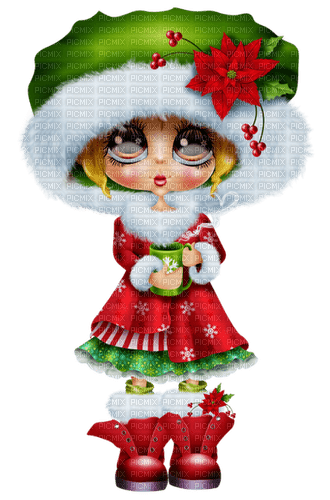 muñeca de navidad - zdarma png
