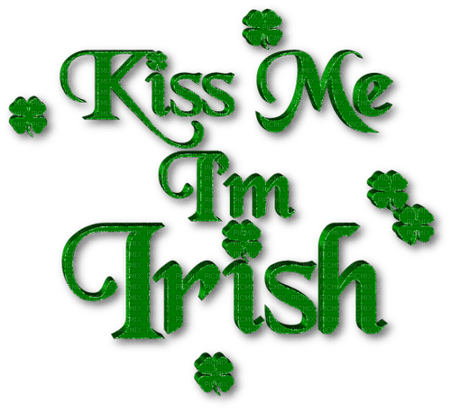 Kiss Me I'm Irish Text - darmowe png