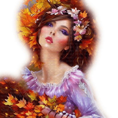 kikkapink woman fantasy girl autumn - besplatni png