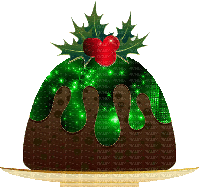 Christmas Pudding - Free animated GIF