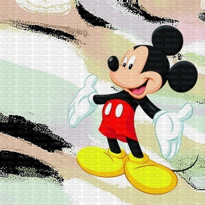 image encre couleur Mickey Disney anniversaire dessin texture effet edited by me - gratis png