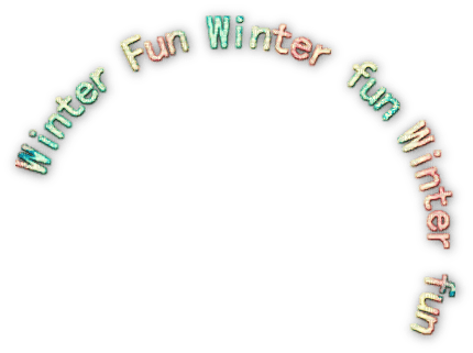 soave text winter fun circle pink teal yellow - PNG gratuit