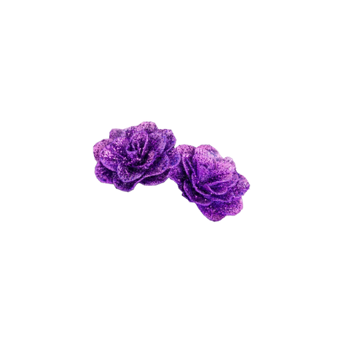 kikkapink deco scrap flowers glitter purple - безплатен png