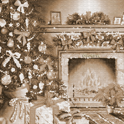 Y.A.M._New year Christmas background Sepia - Безплатен анимиран GIF