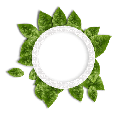 green frame leaves - PNG gratuit