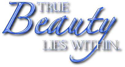 True Beauty lies Within.Text.White.Blue - PNG gratuit