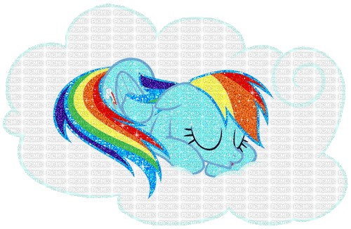 rainbow dash nap - Gratis animeret GIF