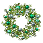 christmas wreath bp - GIF animado grátis