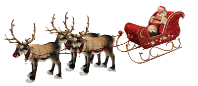 Santa sleigh bp - ingyenes png