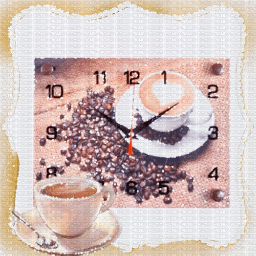uhr watch coffee milla1959 - Zdarma animovaný GIF