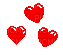 Coeurs rouge - GIF animado grátis