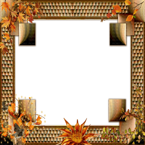 autumn frame deco cadre automne - zdarma png