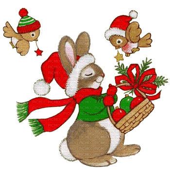 Santa Bunny - Animovaný GIF zadarmo