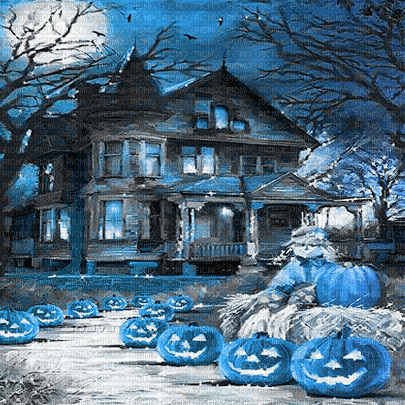 soave background animated halloween house pumpkin - Ingyenes animált GIF