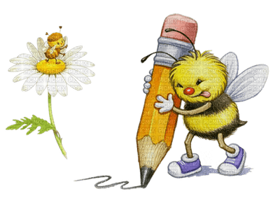 Kaz_Creations Cute Cartoon Love Bees Bee Wasp - фрее пнг