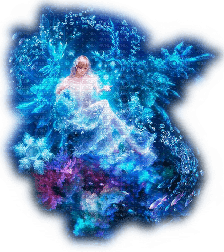 Rena blue Fantasy Meerjungfrau Mermaid - PNG gratuit