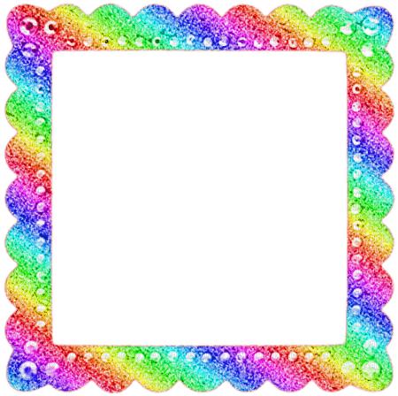Glitter.Frame.Rainbow - безплатен png