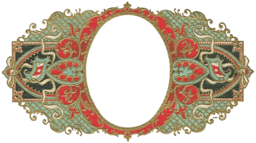 green red frame - png grátis