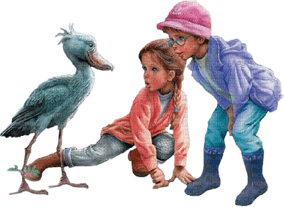 child-bird-chlid and bird-minou52 - png ฟรี