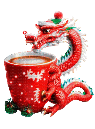 dragon -cup by nataliplus - GIF animé gratuit