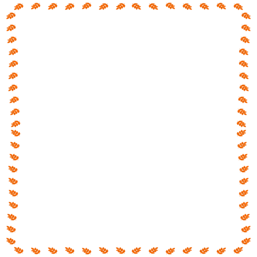 sm3 page border orange leaf overlay png - Free PNG