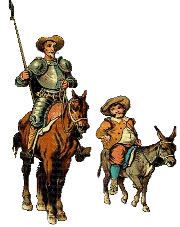 don quijchote man child horse - 無料png