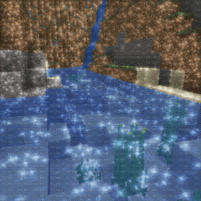 Minecraft River - Безплатен анимиран GIF