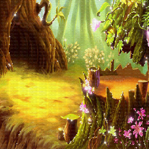 Y.A.M._Cartoons Fantasy tales background - Free animated GIF