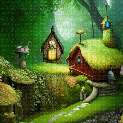 Fantasy Green Fairy Forest - 無料png