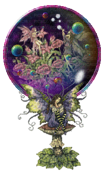 colorful fairy globe - Gratis animeret GIF