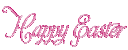Happy Easter.Text.Pink.Deco.Victoriabea - GIF animé gratuit